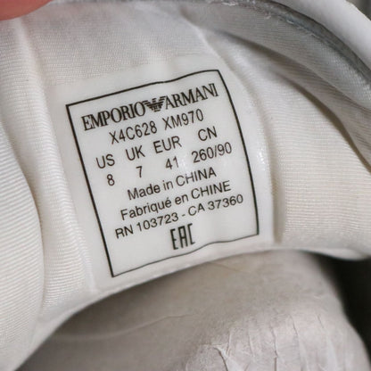 EMPORIO ARMANI Leather Chunky Sneakers White Size 26.0cm