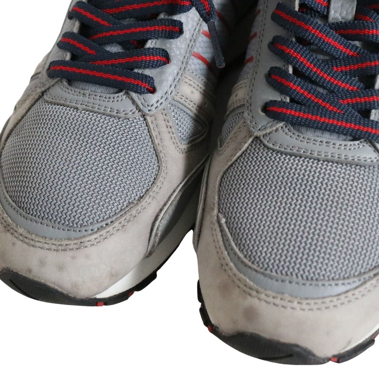 EMPORIO ARMANI Eagle Logo Suede Sneakers Gray Size 26.0cm