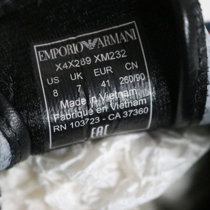 EMPORIO ARMANI Eagle Logo Suede Sneakers Gray Size 26.0cm