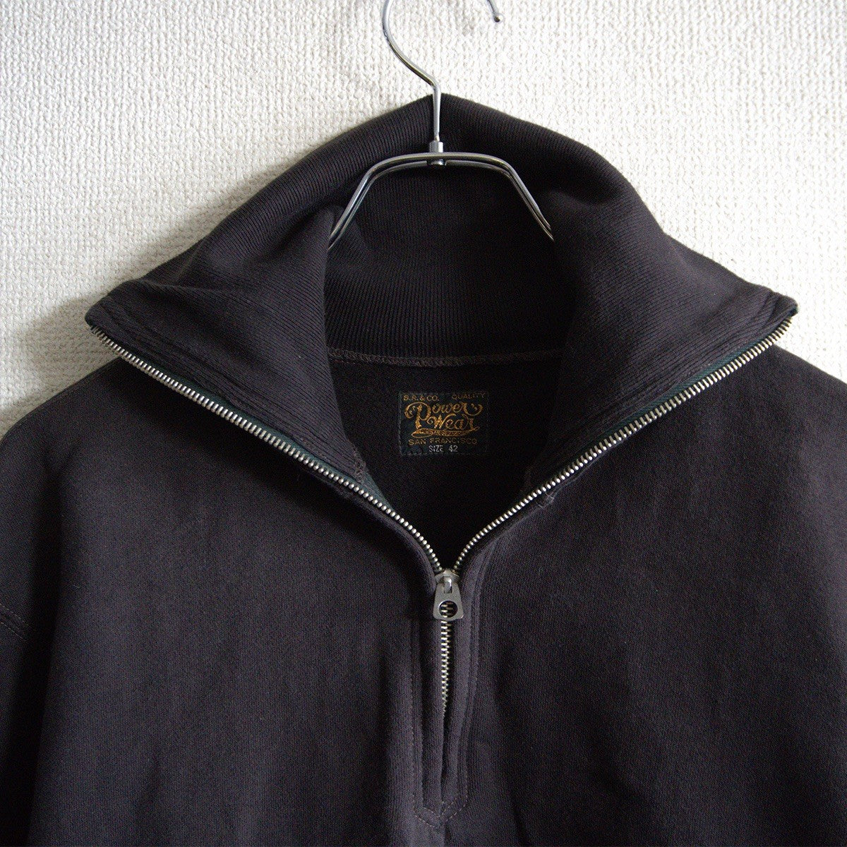 FREEWHEELERS POWER WEAR 30s Quarter Zip Sweatshirt Size 42