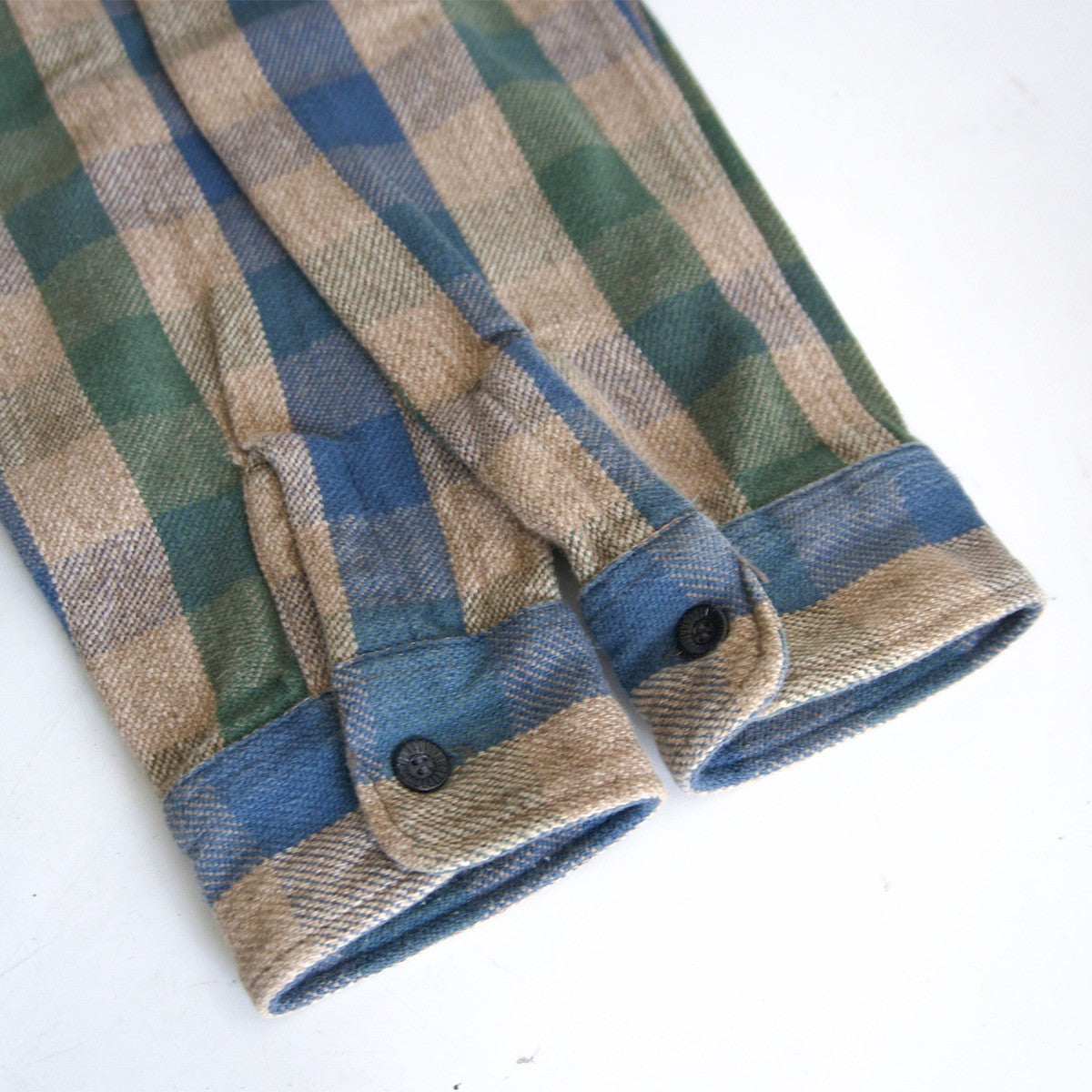 WAREHOUSE Block Check Flannel Shirt Gusseted Size XL