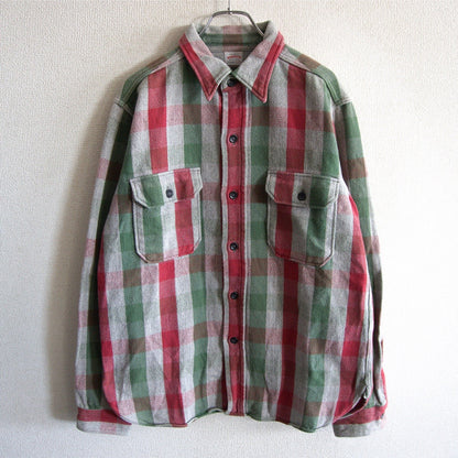 WAREHOUSE Block Check Flannel Shirt Gusseted Size XL