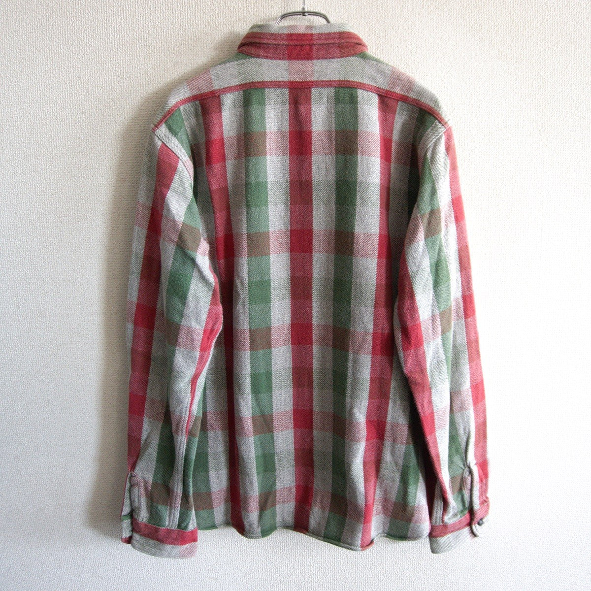 WAREHOUSE Block Check Flannel Shirt Gusseted Size XL