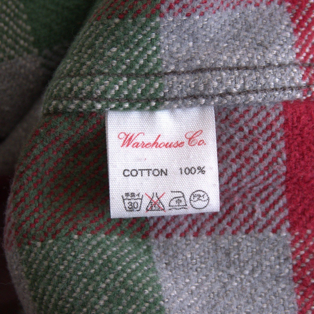 WAREHOUSE Block Check Flannel Shirt Gusseted Size XL