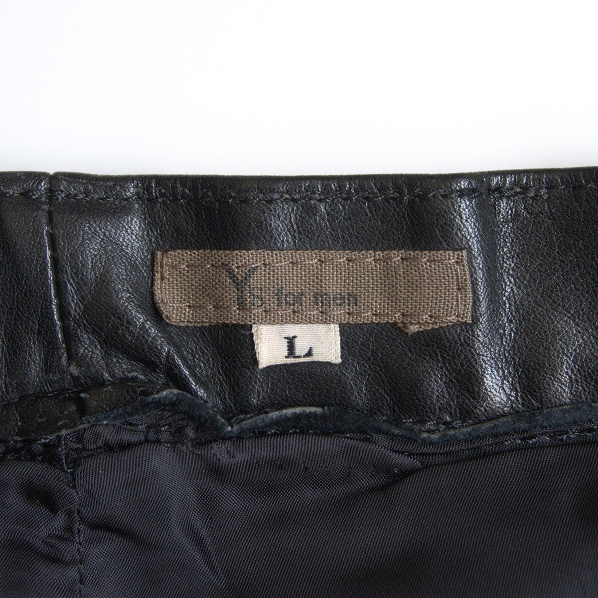 Y's for men Archive Black Cow Leather Pants Size L