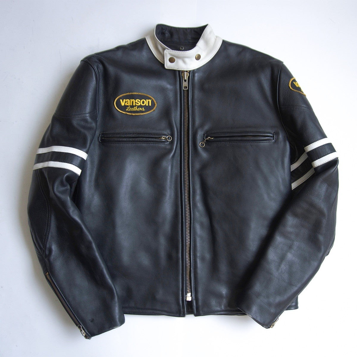 VANSON USA Made RJV Single Cowhide Rider Jacket Size 42