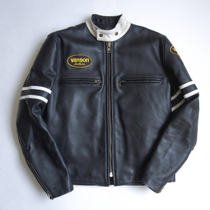 VANSON USA Made RJV Single Cowhide Rider Jacket Size 42