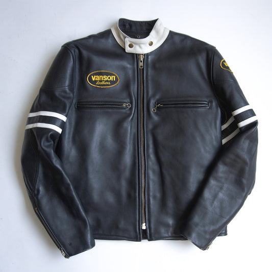 VANSON USA Made RJV Single Cowhide Rider Jacket Size 42