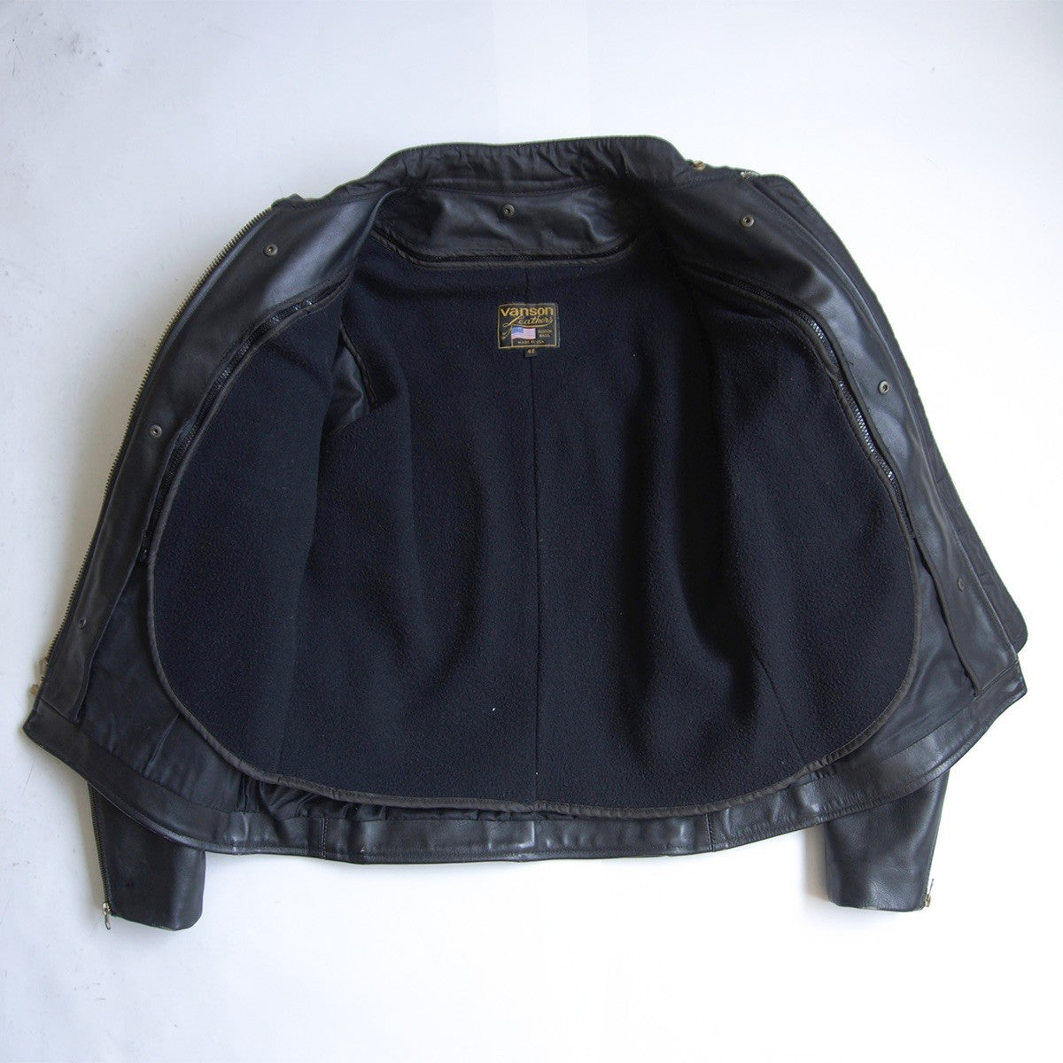 VANSON USA Made RJV Single Cowhide Rider Jacket Size 42