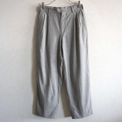 GIANNI VERSACE 90s Gray Striped Wide Slacks Pants Size 46