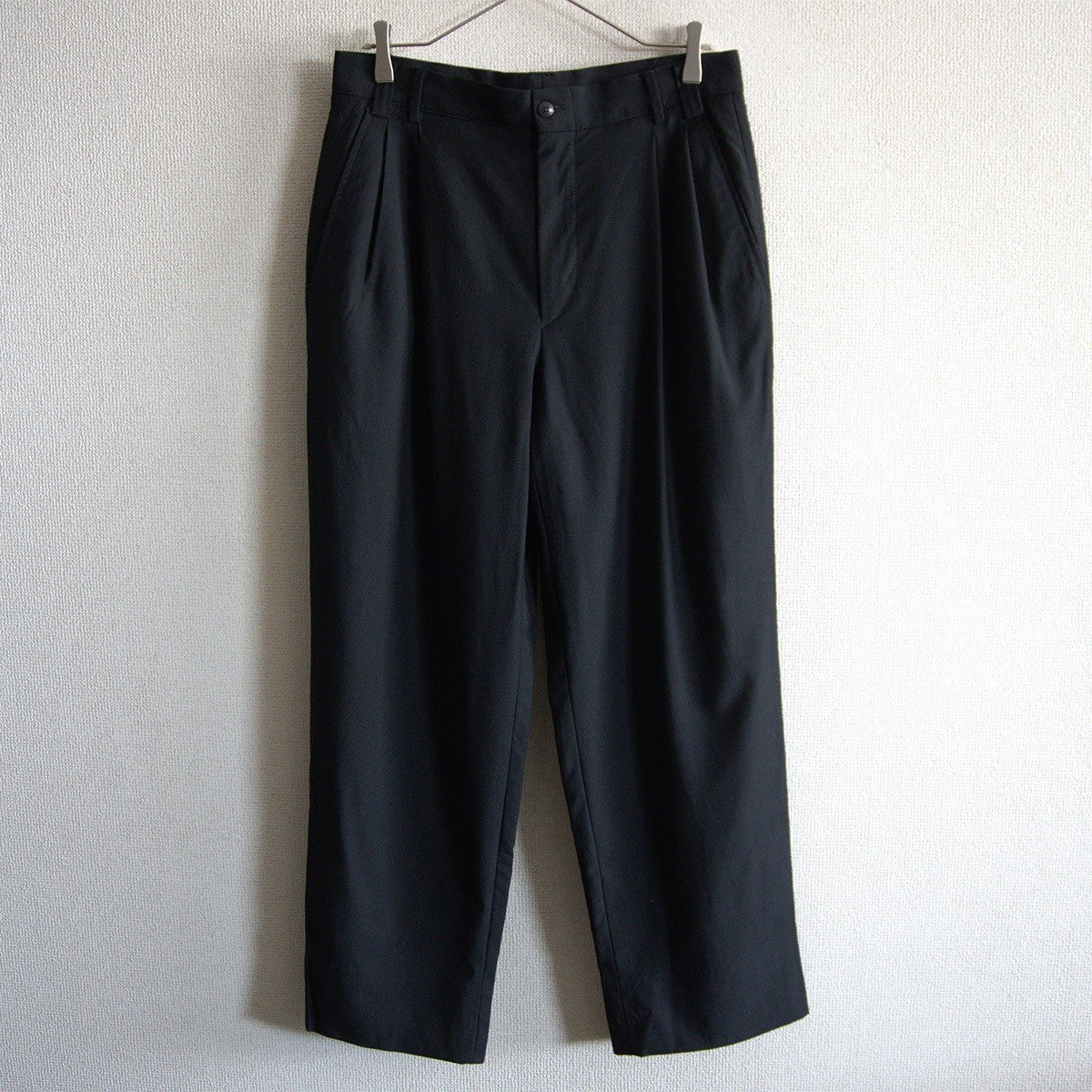 GIANNI VERSACE 90s Black Wide Slacks Pants Size 48