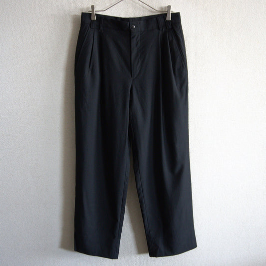 GIANNI VERSACE 90s Black Wide Slacks Pants Size 48