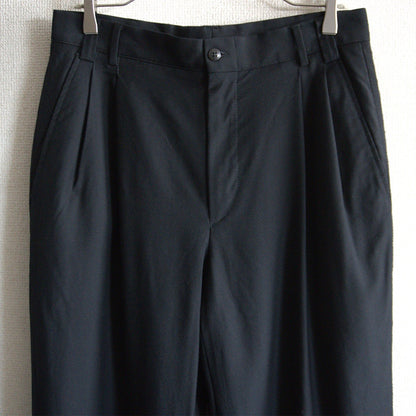 GIANNI VERSACE 90s Black Wide Slacks Pants Size 48