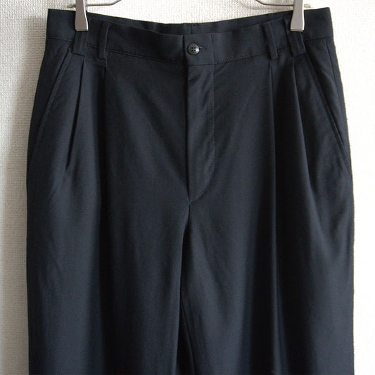 GIANNI VERSACE 90s Black Wide Slacks Pants Size 48