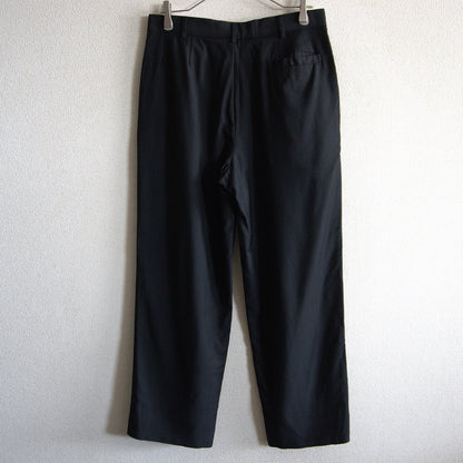 GIANNI VERSACE 90s Black Wide Slacks Pants Size 48
