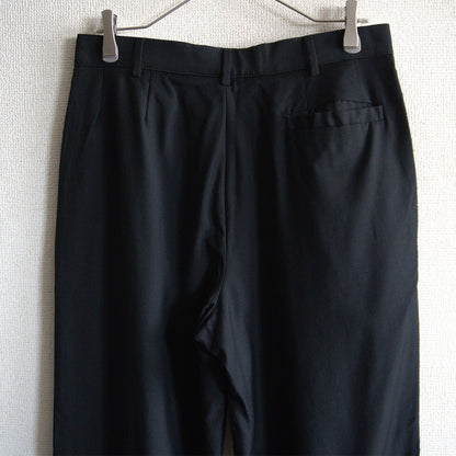GIANNI VERSACE 90s Black Wide Slacks Pants Size 48