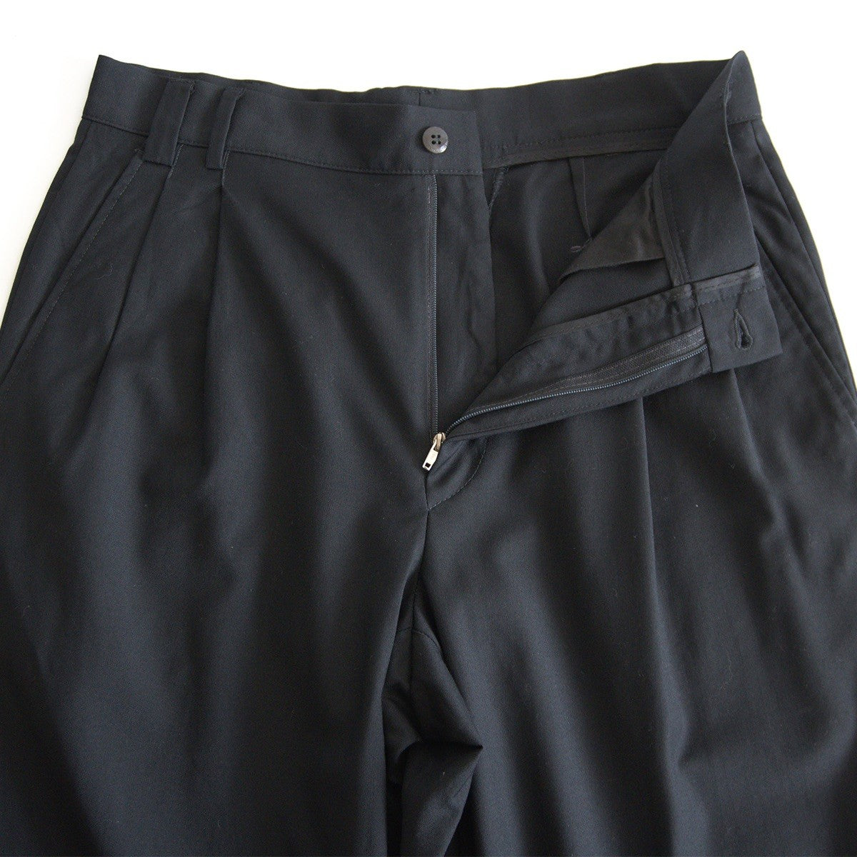 GIANNI VERSACE 90s Black Wide Slacks Pants Size 48