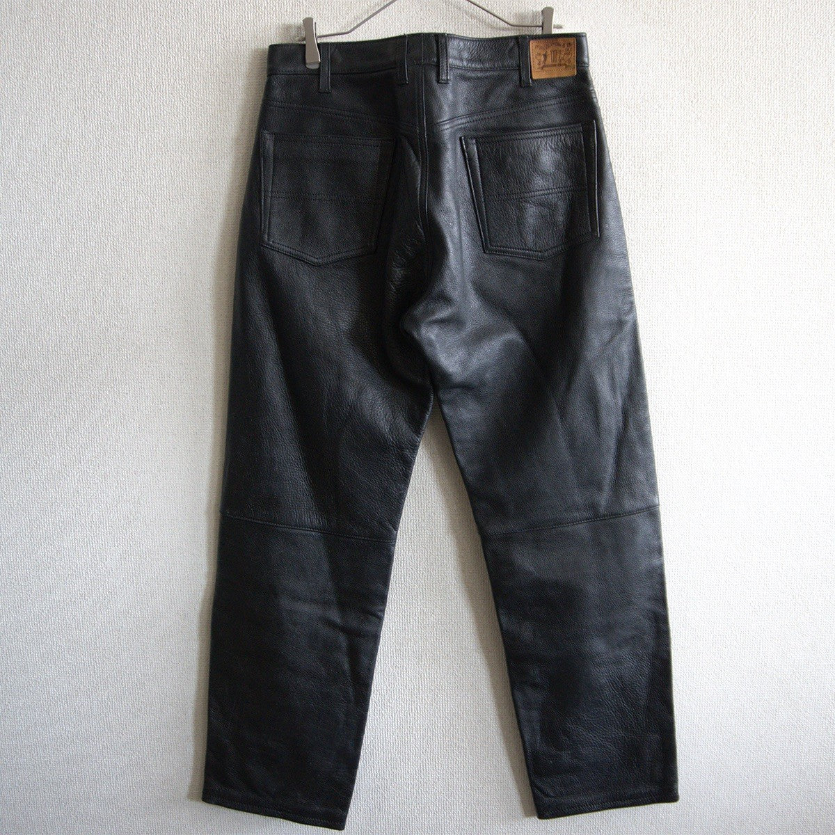 STUDIO D'ARTISAN Leather Pants Black Size 40