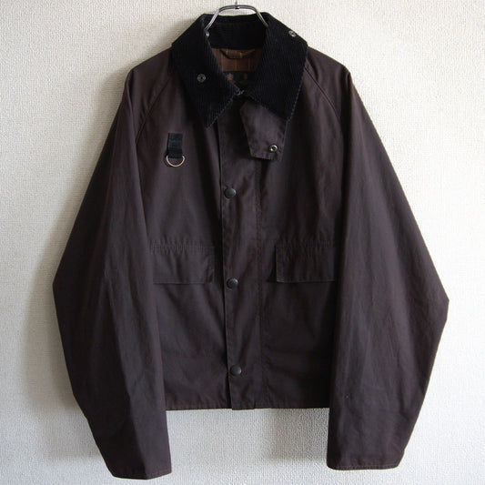 Barbour Spey Wax Jacket Short Brown Size L