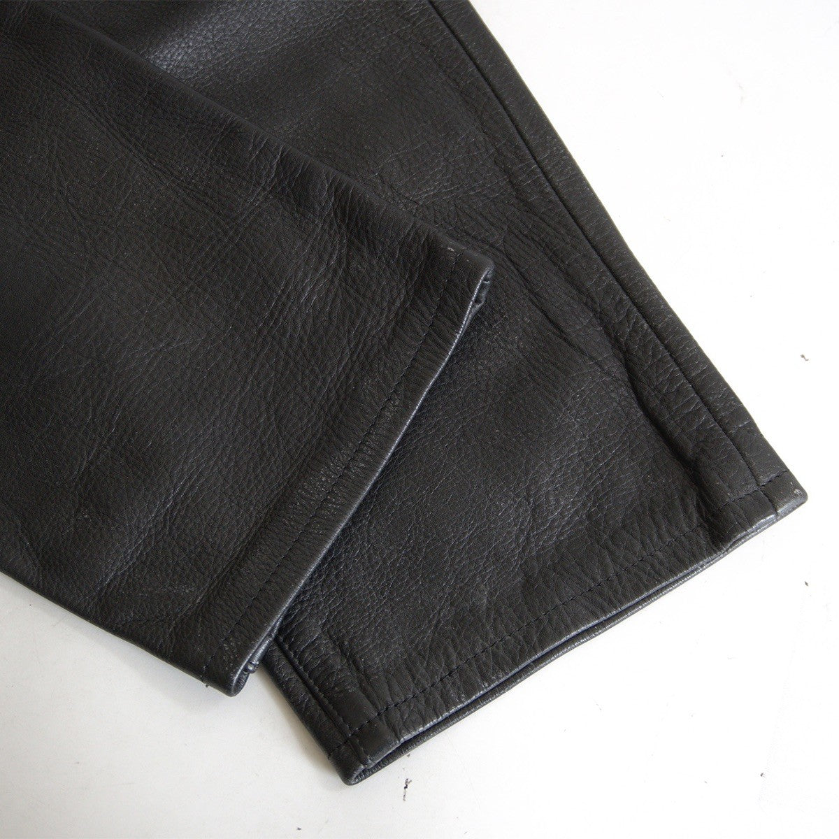 STUDIO D'ARTISAN Leather Pants Black Size 40