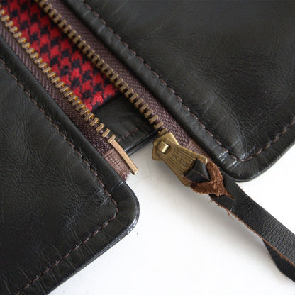 Y'2 LEATHER Horsehide Black Leather Vest Size 44