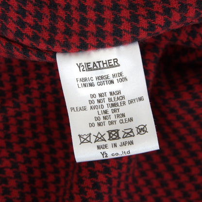 Y'2 LEATHER Horsehide Black Leather Vest Size 44