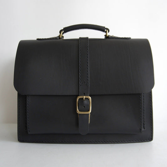 HERZ 1-Belt 3-Way Leather Business Bag Black Size ONE SIZE