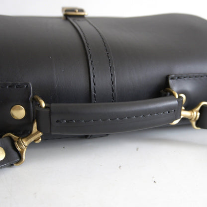 HERZ 1-Belt 3-Way Leather Business Bag Black Size ONE SIZE