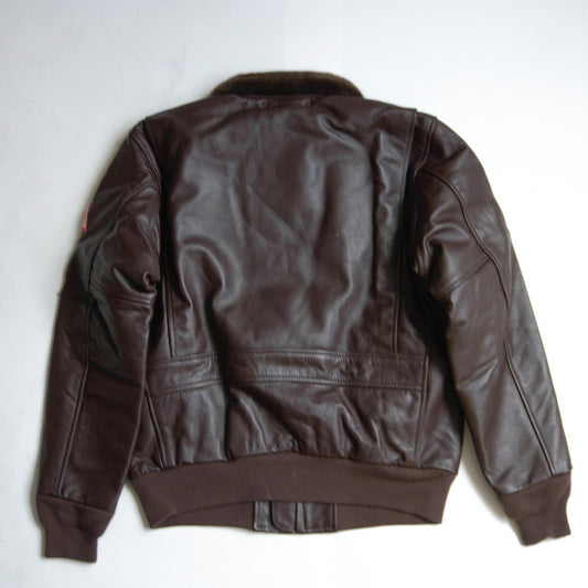 HOUSTON G-1 Leather Flight Jacket Brown Size L