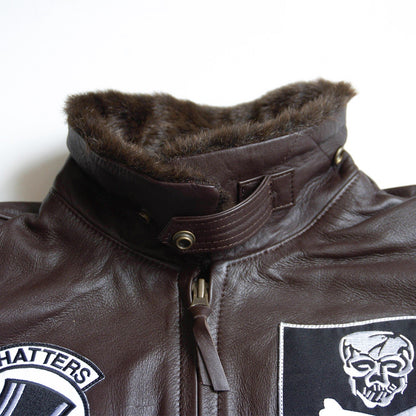 HOUSTON G-1 Leather Flight Jacket Brown Size L