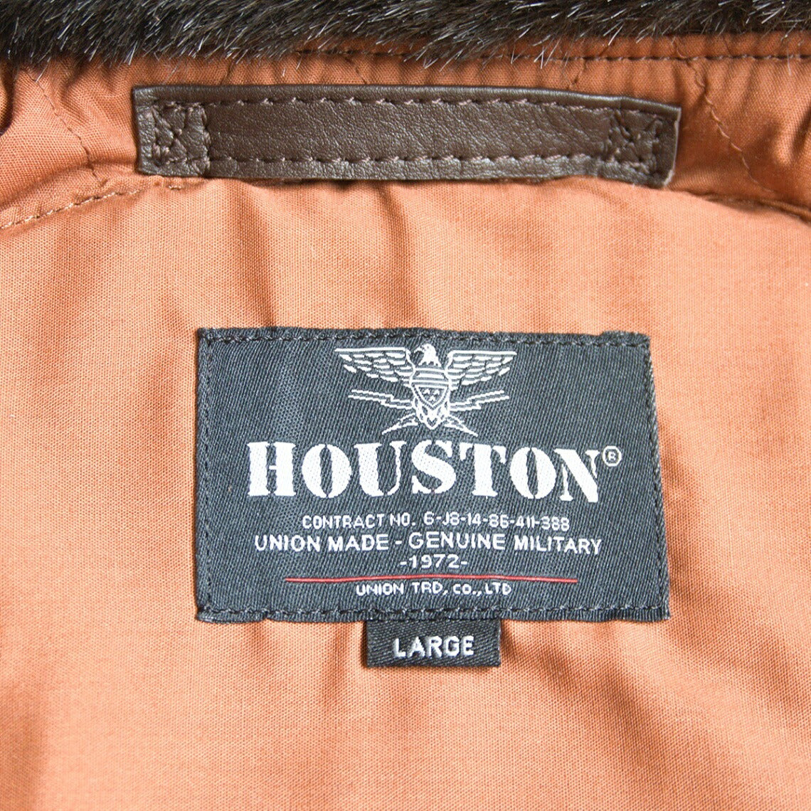 HOUSTON G-1 Leather Flight Jacket Brown Size L