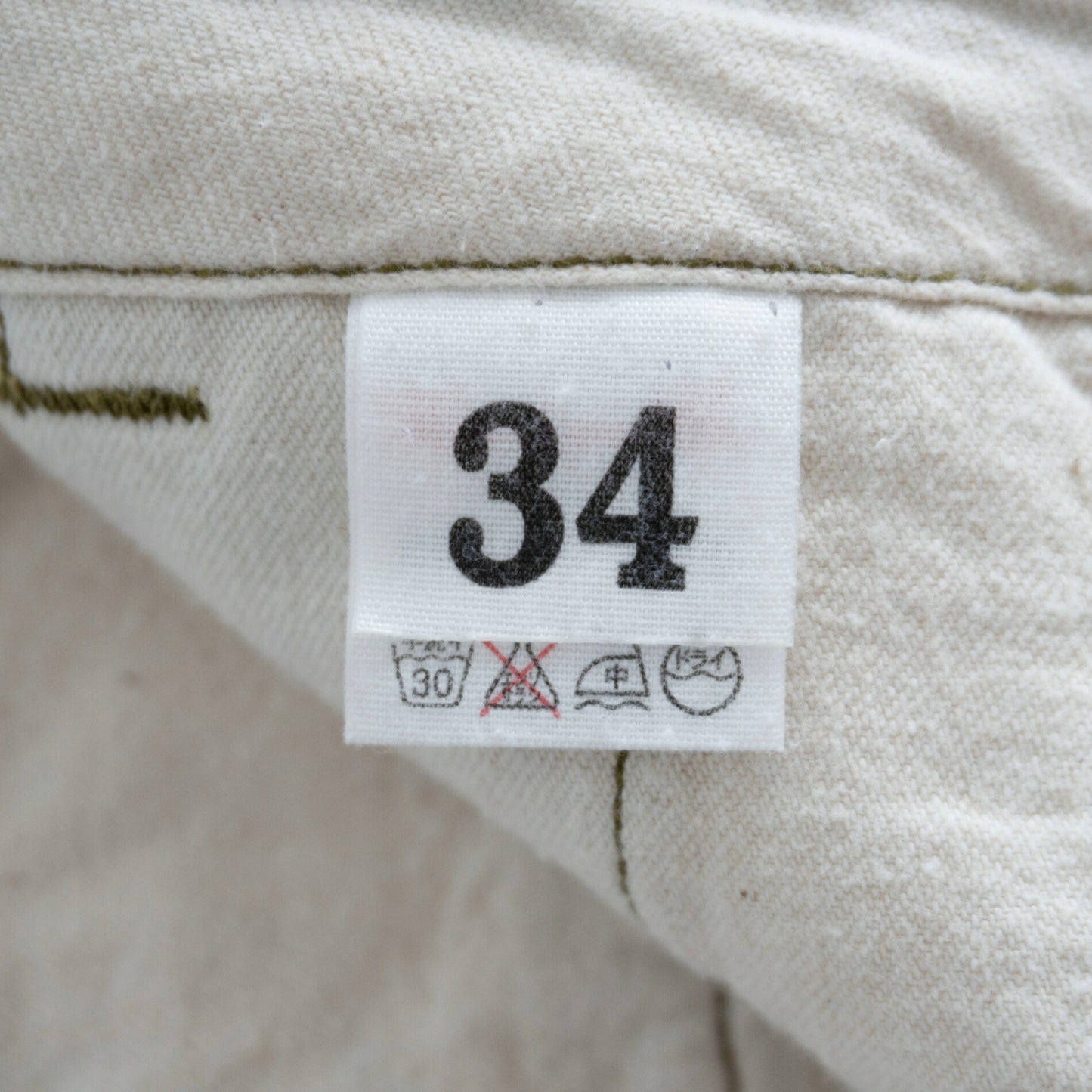 WAREHOUSE Lot.1082 Chino Pants Selvedge Weapon Cloth Size 34