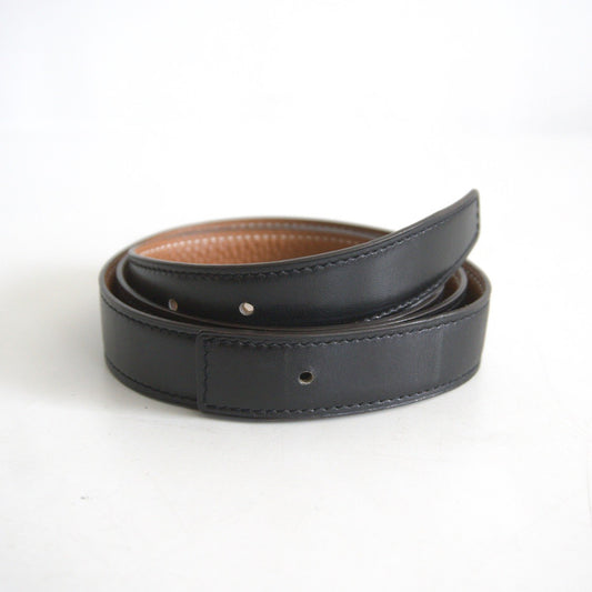 HERMES Kit Reversible Leather Belt Black Brown Size 95