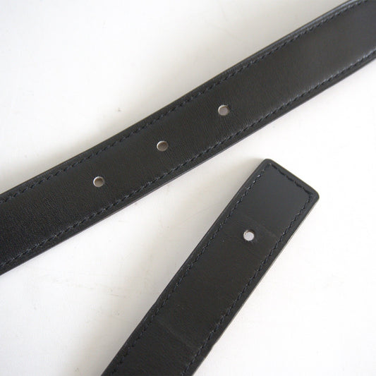 HERMES Kit Reversible Leather Belt Black Brown Size 95