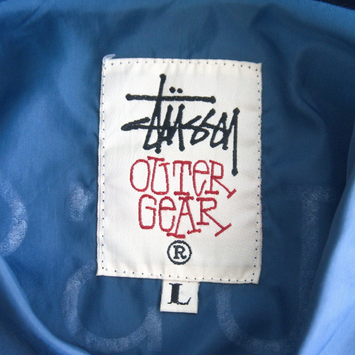 OLD STUSSY 90s USA Nylon Snap Button Jacket Size L