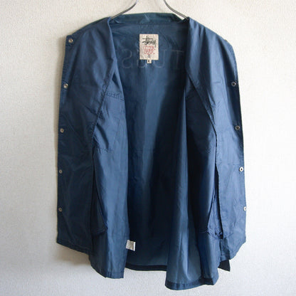 OLD STUSSY 90s USA Nylon Snap Button Jacket Size L