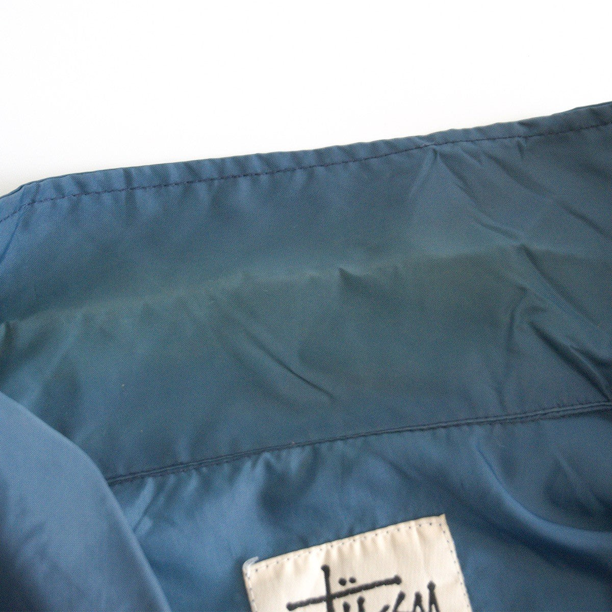 OLD STUSSY 90s USA Nylon Snap Button Jacket Size L