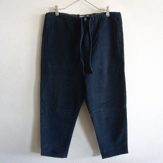 UMIT BENAN Navy Moleskin Easy Trousers Size 44
