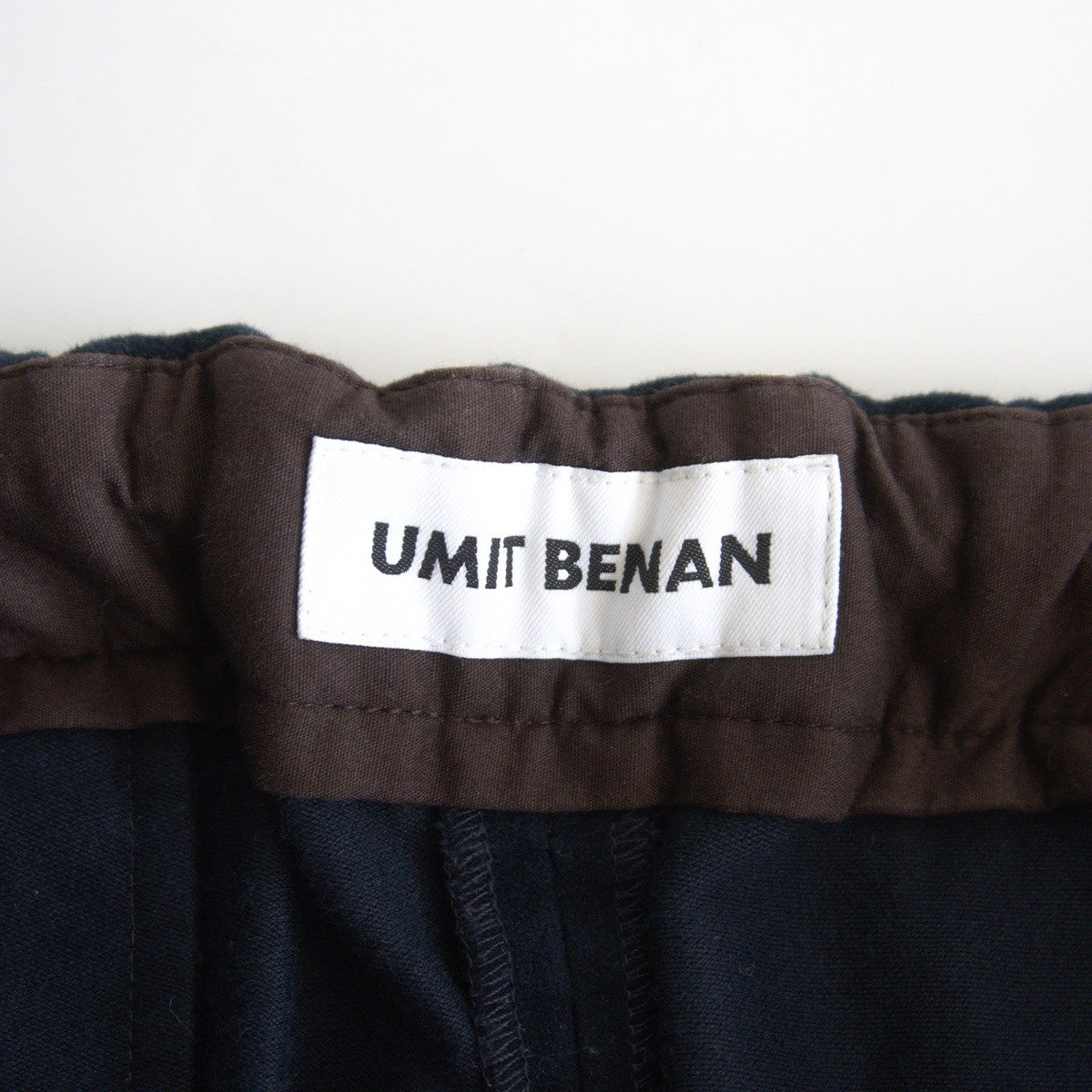 UMIT BENAN Navy Moleskin Easy Trousers Size 44