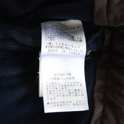 UMIT BENAN Navy Moleskin Easy Trousers Size 44