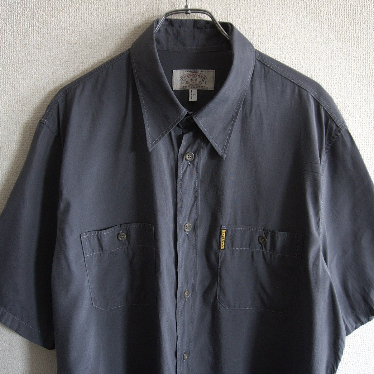 ARMANI JEANS 90s Oversized Short Sleeve Shirt Size L