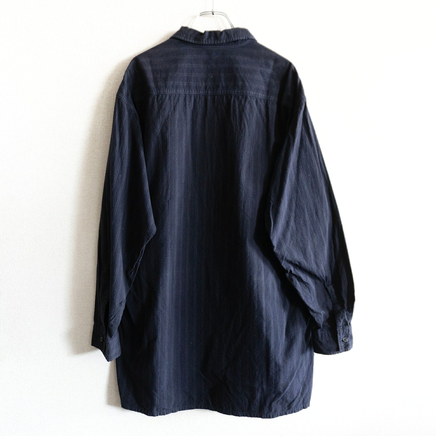 Y's for men Zip-Up Stripe Relaxed Fit Shirt Size L