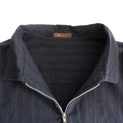 Y's for men Zip-Up Stripe Relaxed Fit Shirt Size L