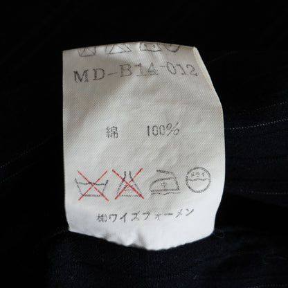 Y's for men Zip-Up Stripe Relaxed Fit Shirt Size L