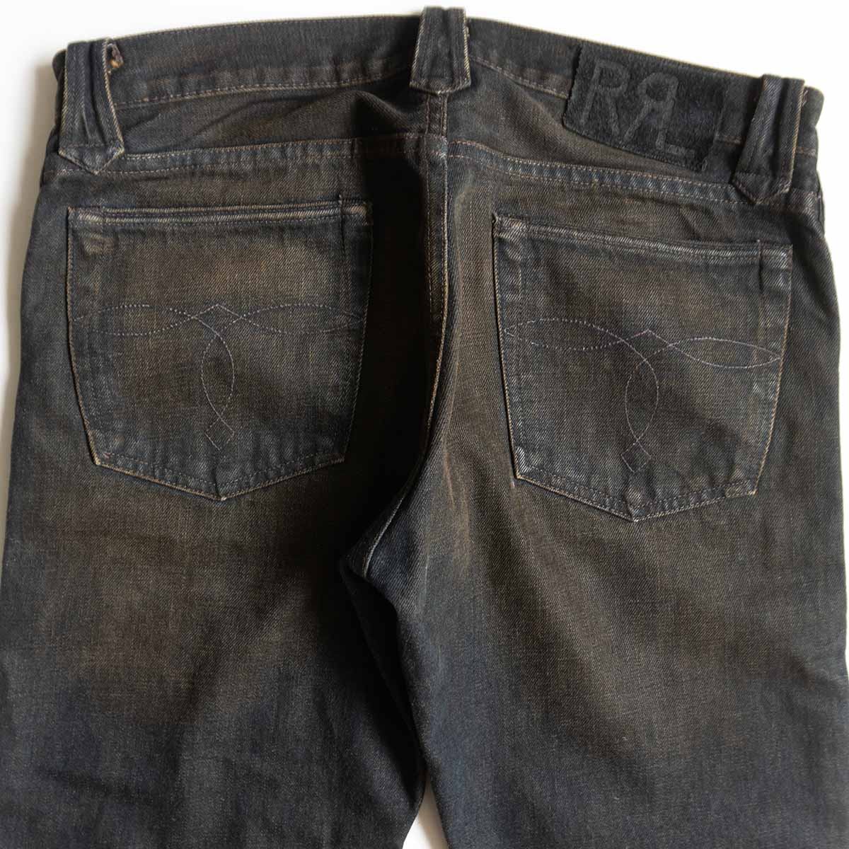 RRL Haitt Skinny Made in USA Western Denim Jeans Size 32×32