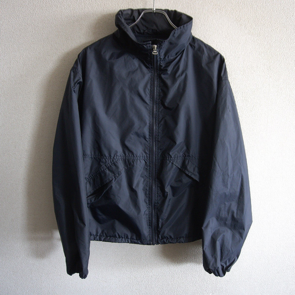 ARMANI JEANS 90s Navy Short Nylon Jacket Size 46