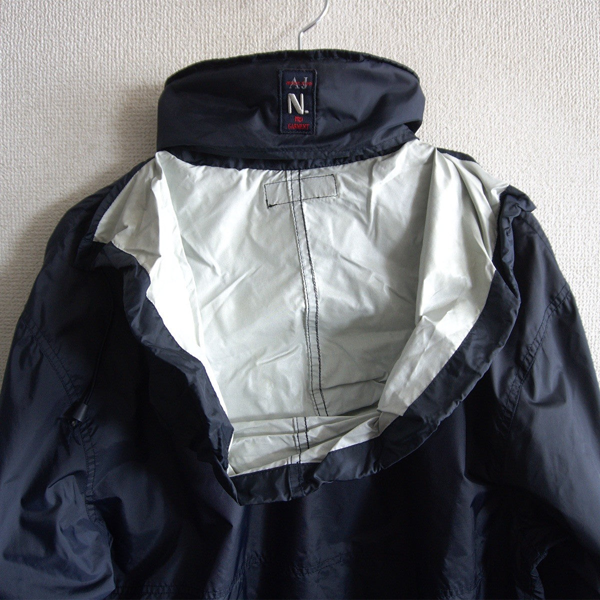 ARMANI JEANS 90s Navy Short Nylon Jacket Size 46