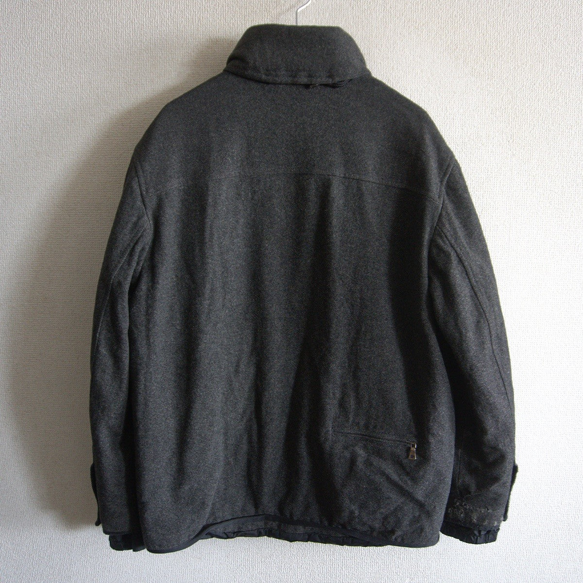 PRADA SPORT Gray Wool Zip Up Jacket SGV62 Size 46