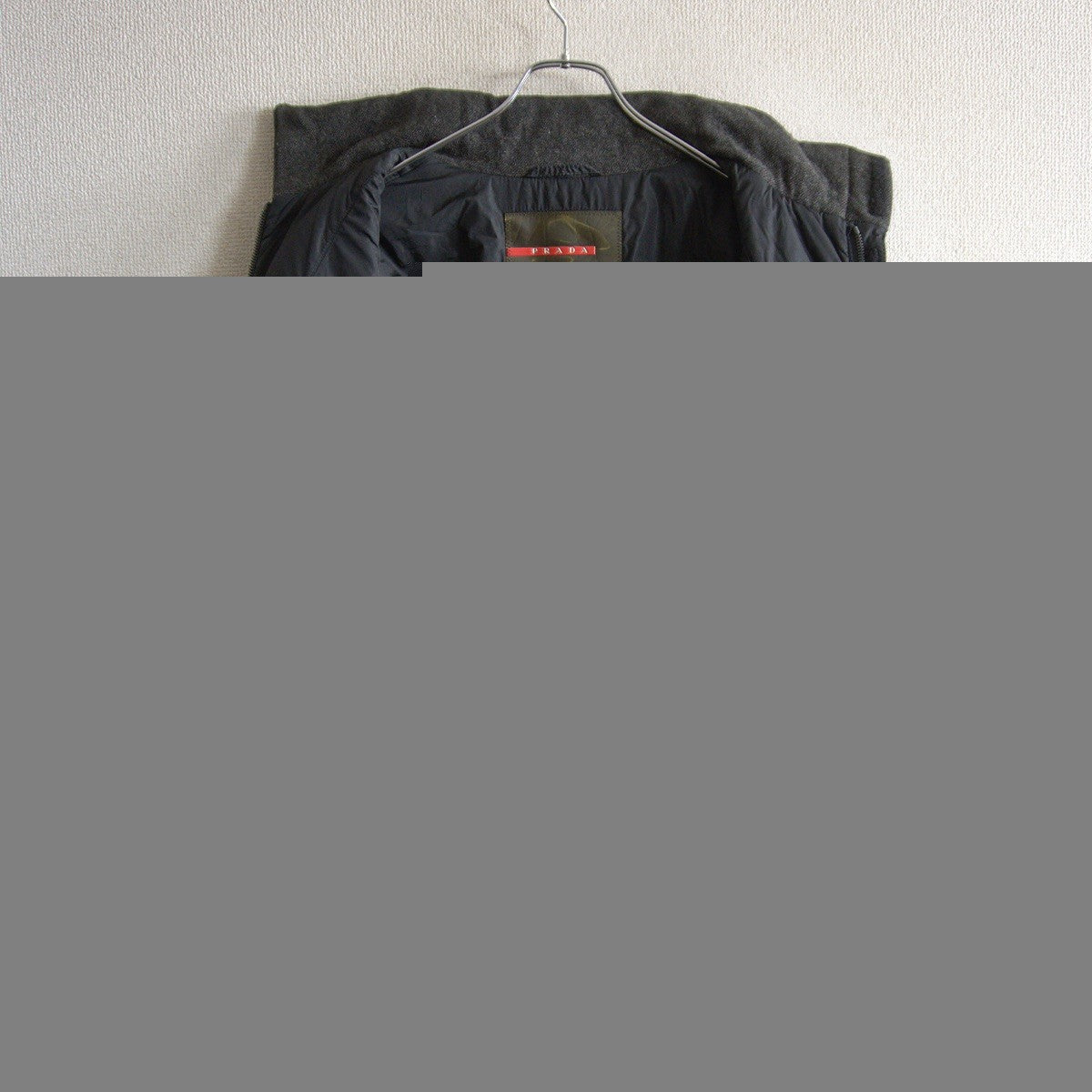 PRADA SPORT Gray Wool Zip Up Jacket SGV62 Size 46