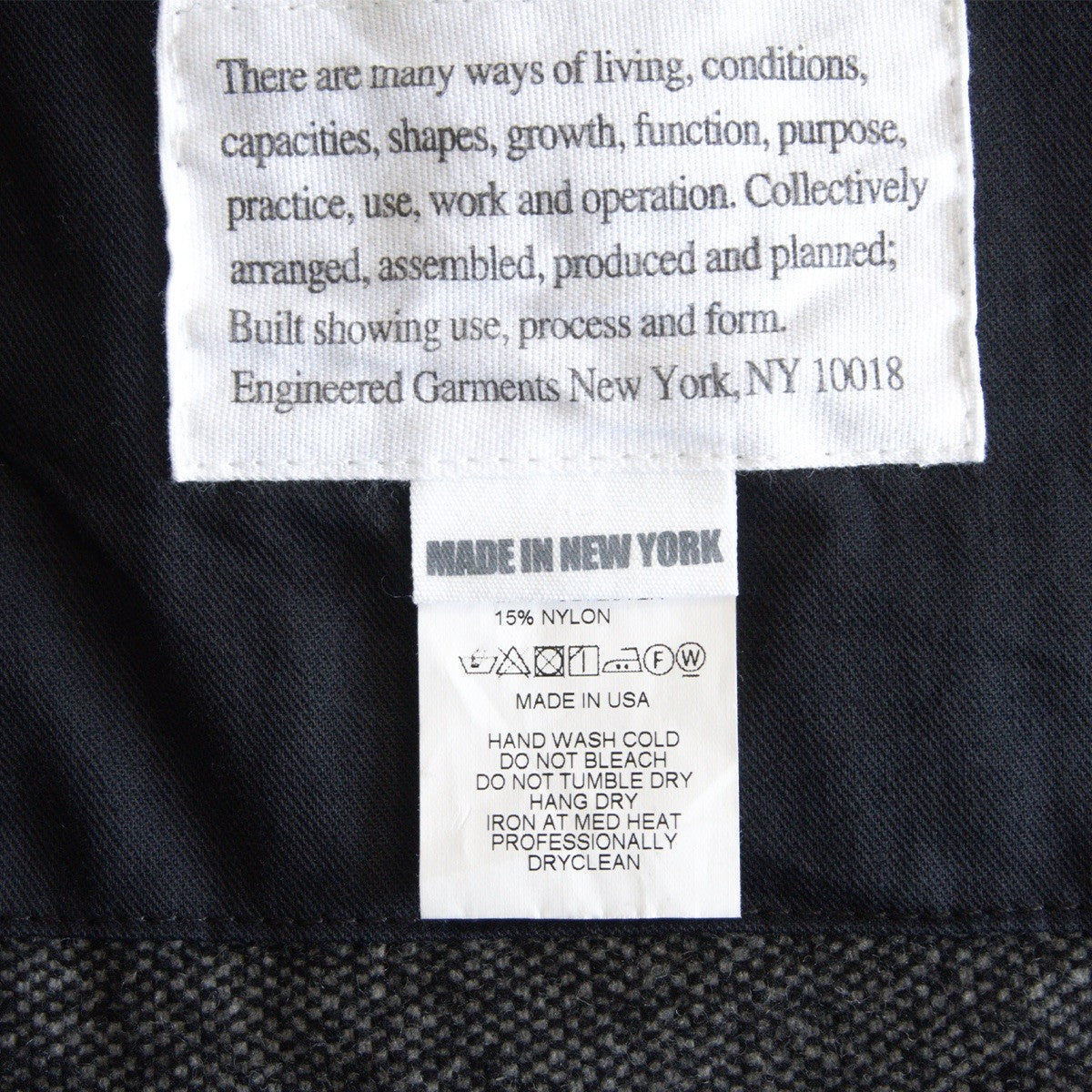 Engineered Garments Bedford Tweed Wool Jacket Gray Size M